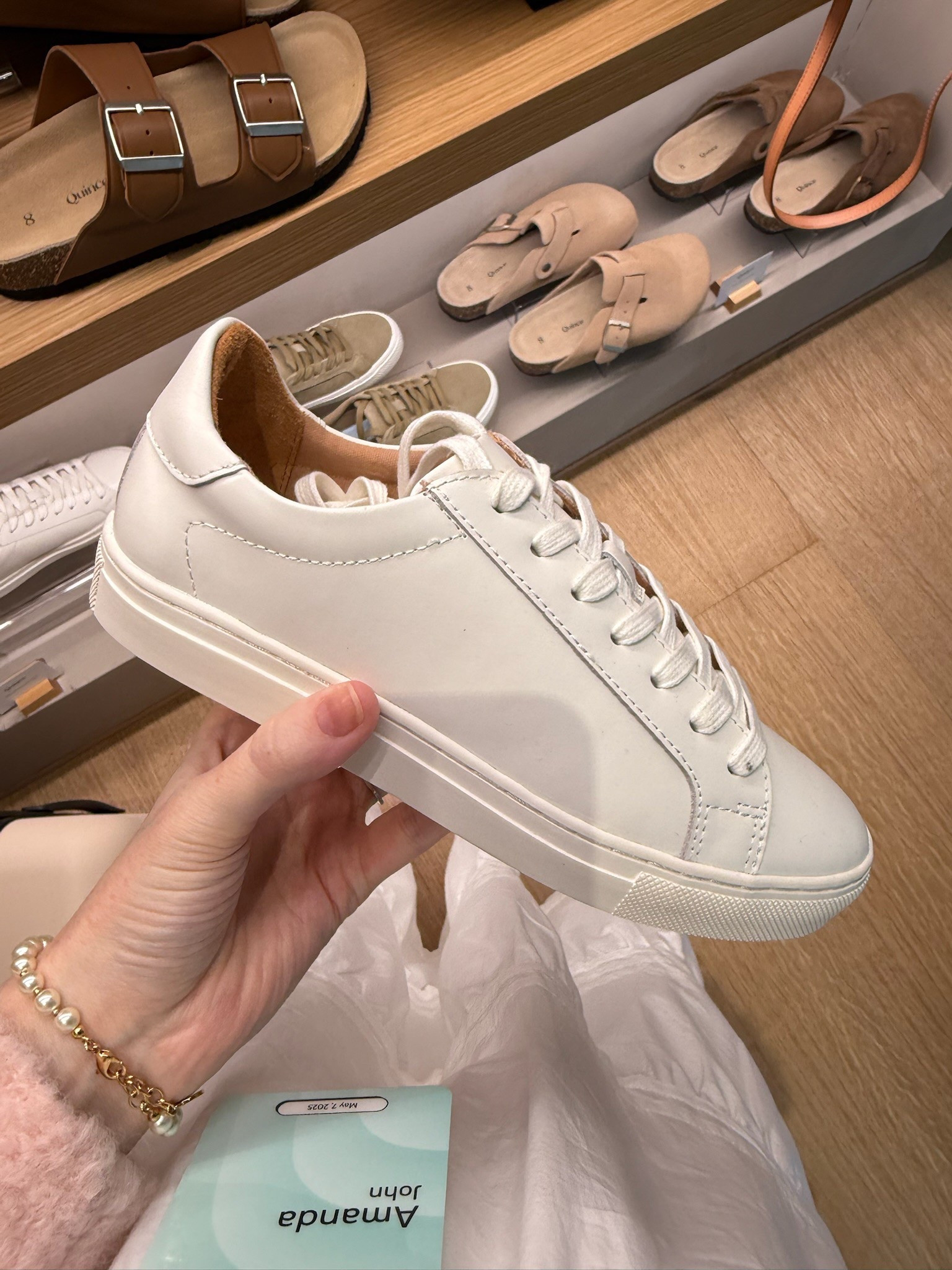 New white sneakers from Quince! They remind me so much of my Frye ones. Spring shoes // comfortable shoes // white shoes // white sneakers // quince shoes 

#LTKSeasonal #LTKShoeCrush