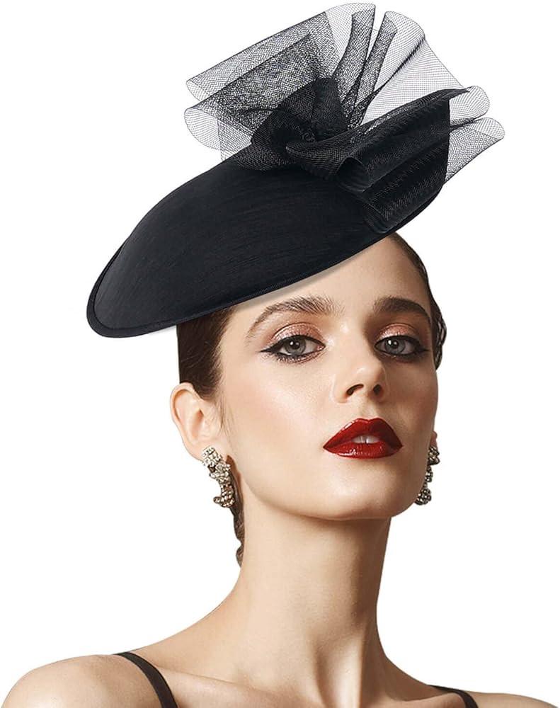VINTAGEHAT Kentucky Derby Cocktail Tea Party Fascinator Pillbox Hat for Women Feather Veil Headband | Amazon (US)