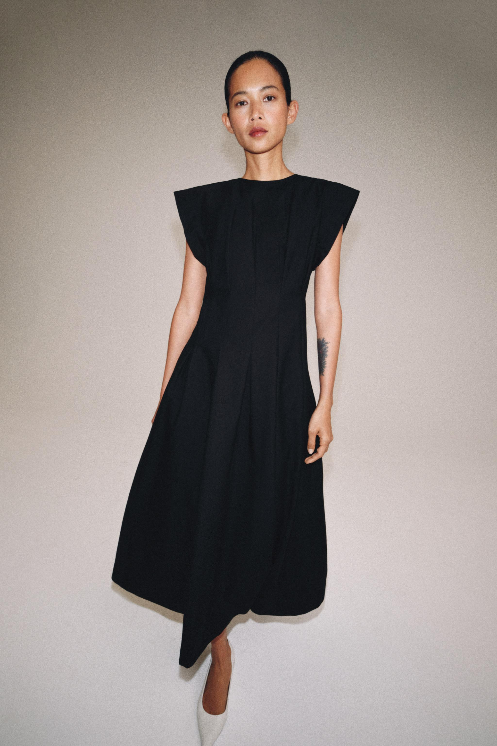 PLEATED POPLIN DRESS ZW COLLECTION | Zara US