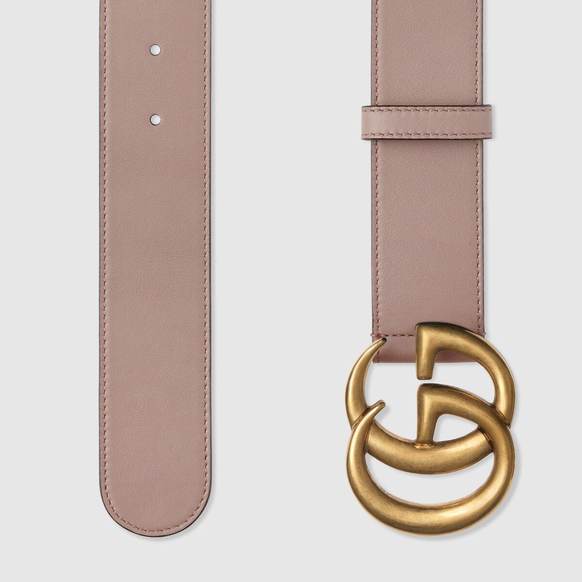 Leather belt with Double G buckle | Gucci (US)