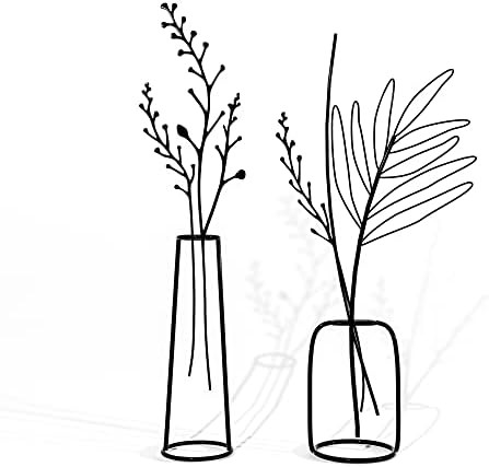 Metal Flower Vase - Standing Flower Vases for Centerpieces, Modern Vases For Flowers, Geometric T... | Amazon (US)