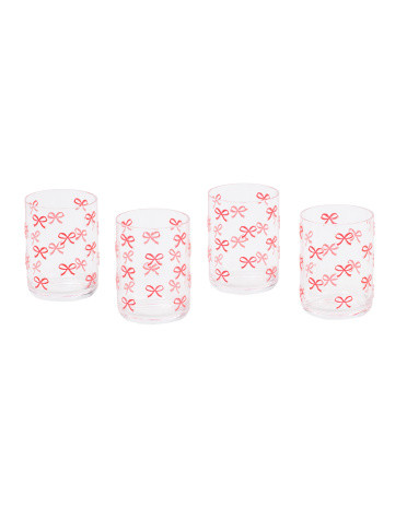 Set Of 4 Bows Acrylic Drinkware | Marshalls