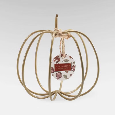 Decorative Wire Pumpkin Gold - Threshold™ | Target