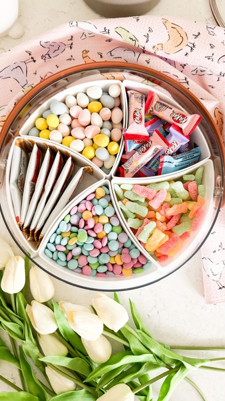Easter Candy Tray! 

Chocolate candies, mini waffles, mini eggs Easter chocolate candy pack, sour patch kids, kit kat, Serving Tray with Lid and Handle! 

#LTKfindsunder50 #LTKhome #LTKkids