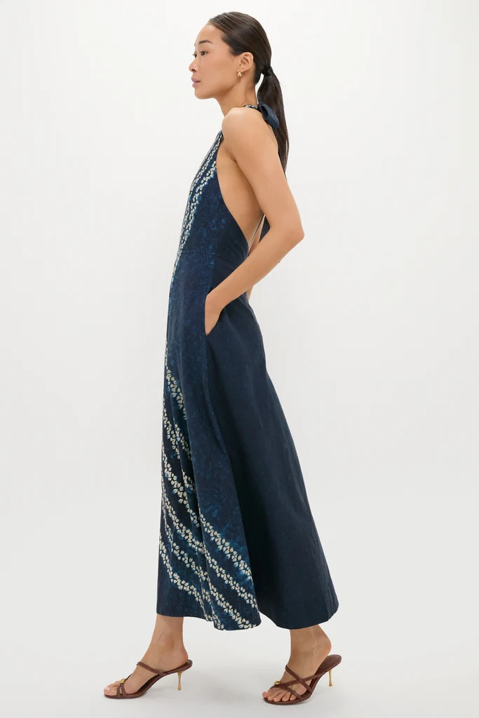 Indigo Mariner's Knot Halter Marlena Dress | Tuckernuck (US)