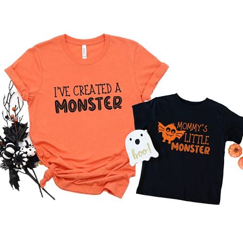 Little Monster Momster Shirt for Women, Mommy and Me Halloween Shirts, Mother Daughter Fall Shirts,  | Amazon (US)