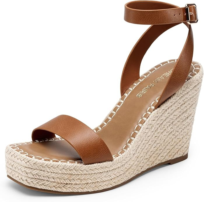 DREAM PAIRS Women's Open Toe Platform Sandals Adjustable Buckle Ankle Strap Comfortable Summer Es... | Amazon (US)