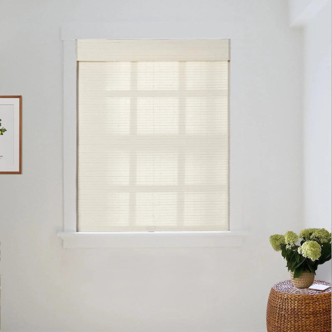 Natural Flax Bamboo Woven Shade - Sandstone | TWOPAGES