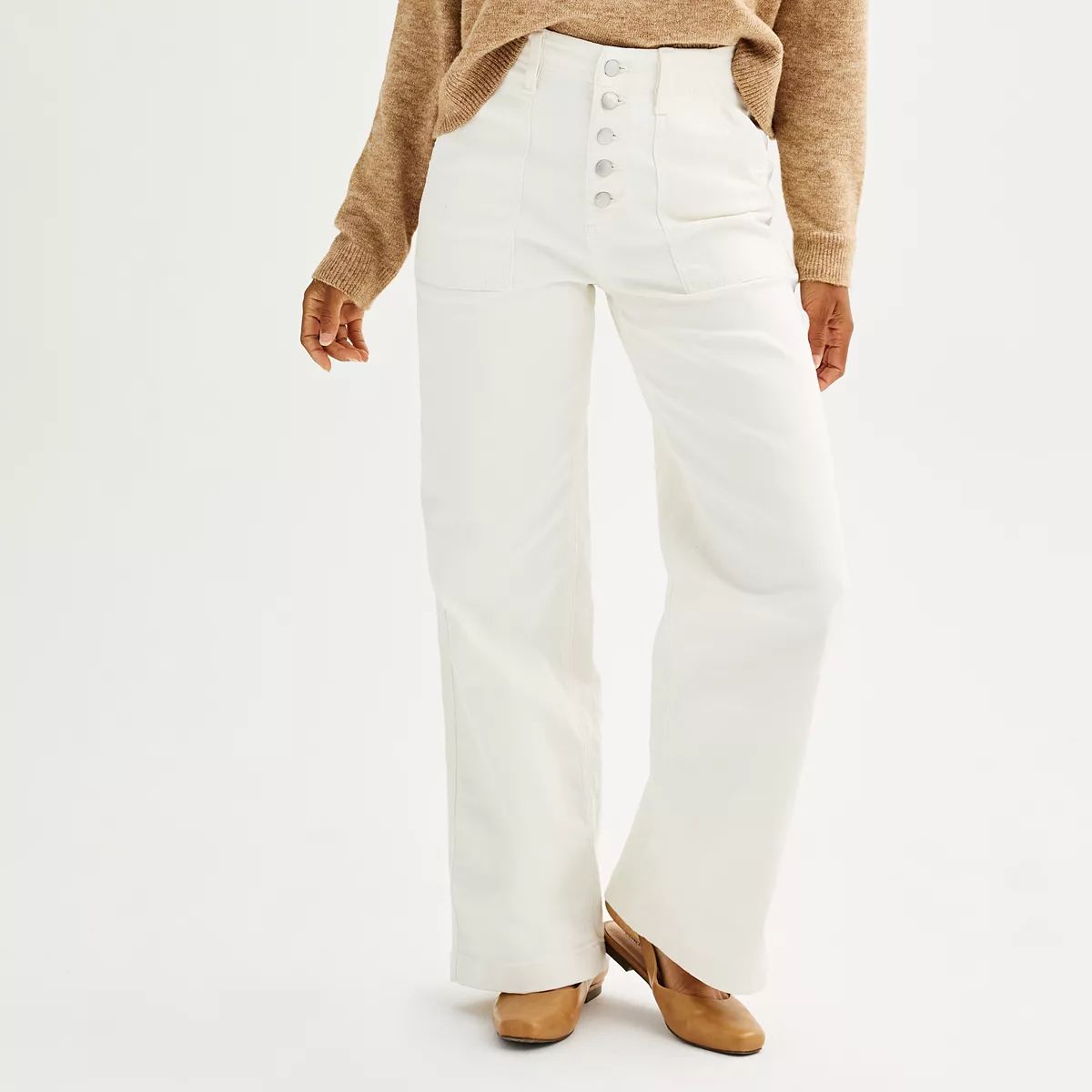 Women's Sonoma Goods For Life® Button-Fly Utility Wide Leg Pants | Kohl's