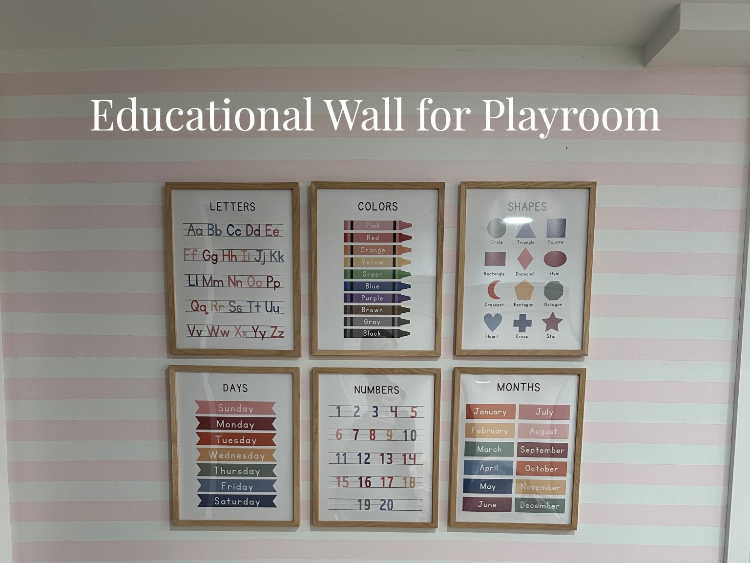 Playroom, toddler playroom, educational posters, children’s educational posters, playroom posters, nursery, baby nursery, kids bedroom, toddler classroom, daycare classroom, teachers, classroom ideas, toddler, playtime, wooden picture frames, mom, motherhood, mom life 

#LTKKids #LTKmomlife #LTKFindsUnder50