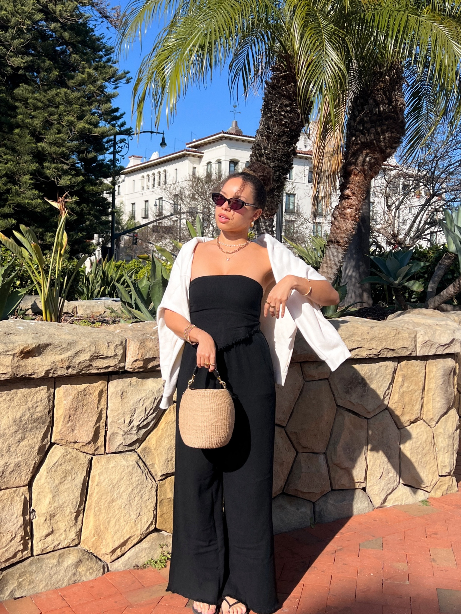 Summer linen outfit // linen set, basket bag, rattan bag, cute summer outfit inspo 

#LTKSeasonal #LTKItBag #LTKSummerSales