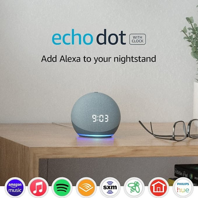 Echo Dot (4th Gen) | Smart speaker with clock and Alexa | Twilight Blue | Amazon (US)