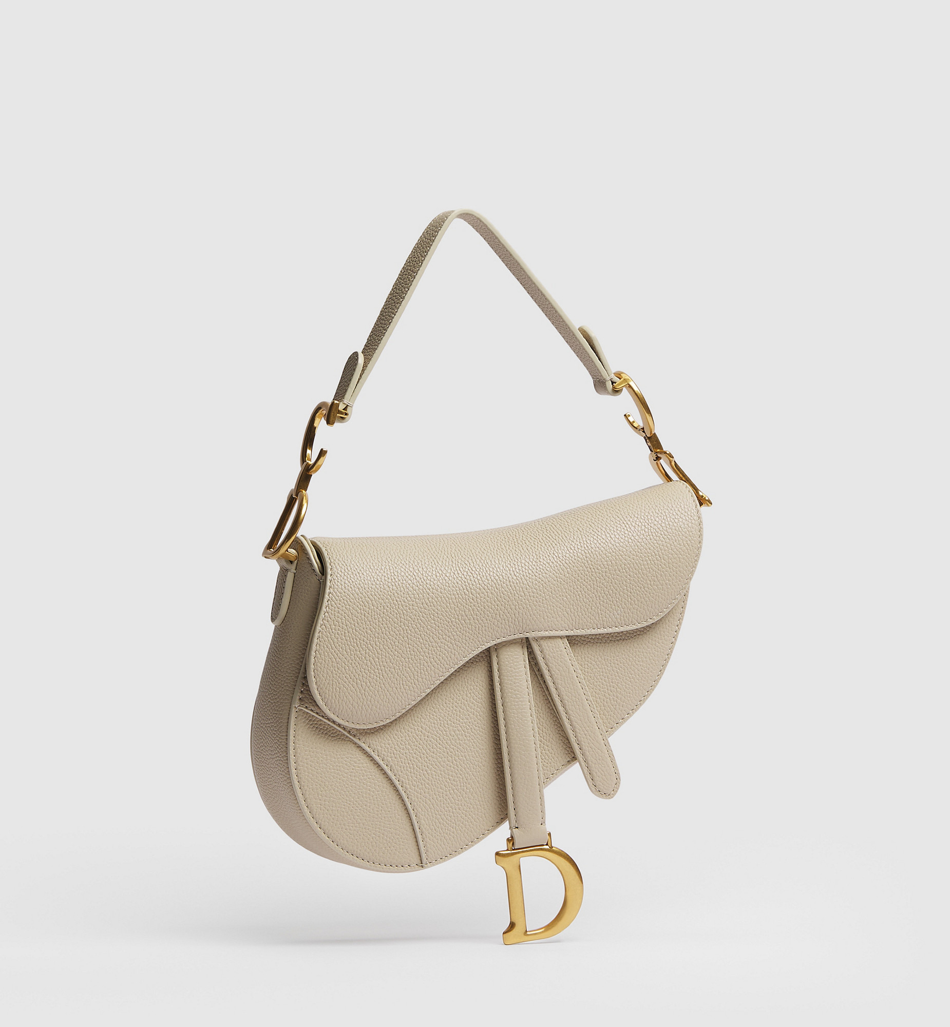 Small Saddle Bag with Strap Trench Grained Calfskin | DIOR | Christian Dior Parfums UK