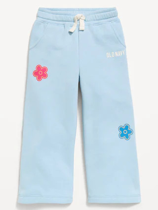Logo Graphic Wide-Leg Sweatpants for Toddler Girls | Old Navy (US)