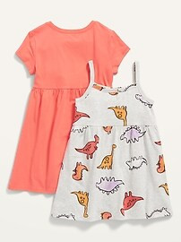 Sleeveless Dress & Short-Sleeve Dress 2-Pack for Toddler Girls | Old Navy (US)