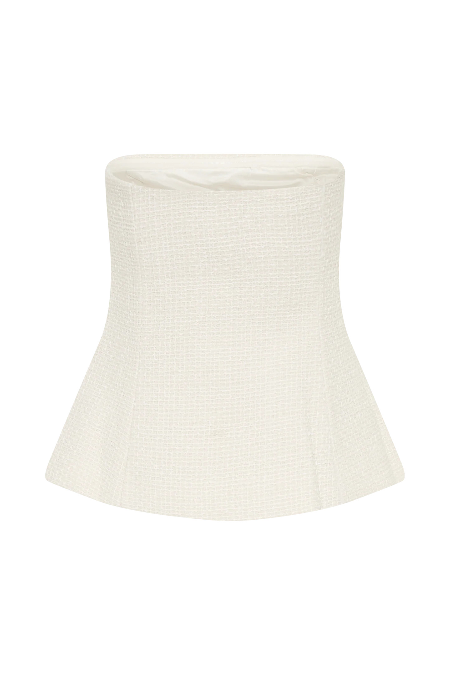 Strapless Boucle Top - Ivory | MESHKI US