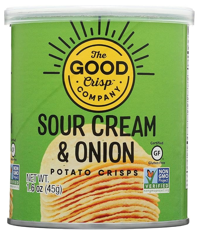 The Good Crisp Company, Sour Cream & Onion Flavor Potato Crips, 1.6 Oz (Pack of 12) | Amazon (US)
