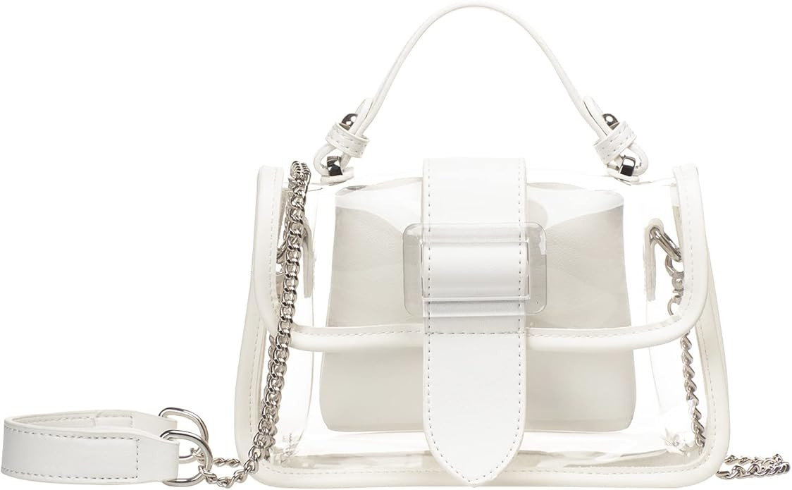 Clear Shoulder Bag Purse 2 in 1 Transparent Crossbody Bag Jelly Handbag | Amazon (US)
