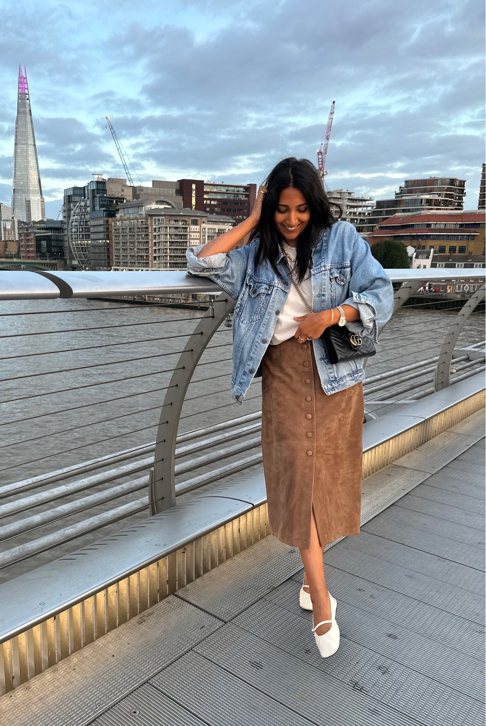 Levi’s, colourful standard, Sezane, Zara, Gucci, Vagabond, Topshop, Asos, transitional style, autumn outfit, autumn wardrobe, denim jacket, suede midi skirt, Gucci marmont, ballet flats, autumn outfit ideas, Gucci crossbody bag, transitional outfit

#LTKeurope #LTKstyletip #LTKSeasonal
