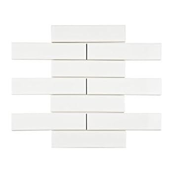White Porcelain Subway Tile Gloss Finish 2" X 8" ( 88 pieces- Box of 10 Sqft), Wall Tile, Floor T... | Amazon (US)