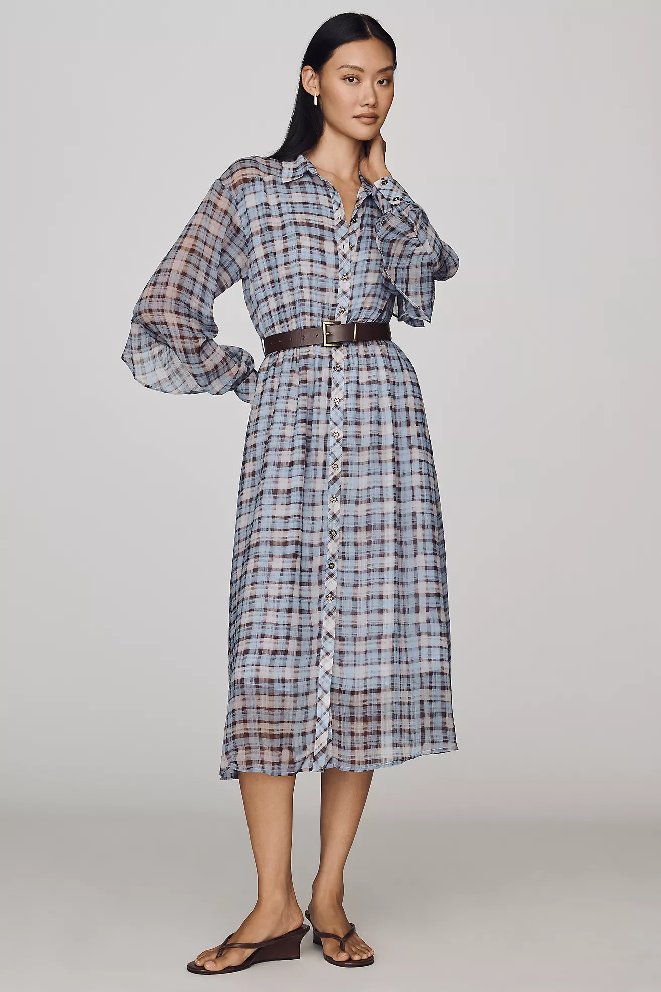 En Saison Briar Chiffon Shirtdress | Anthropologie (US)