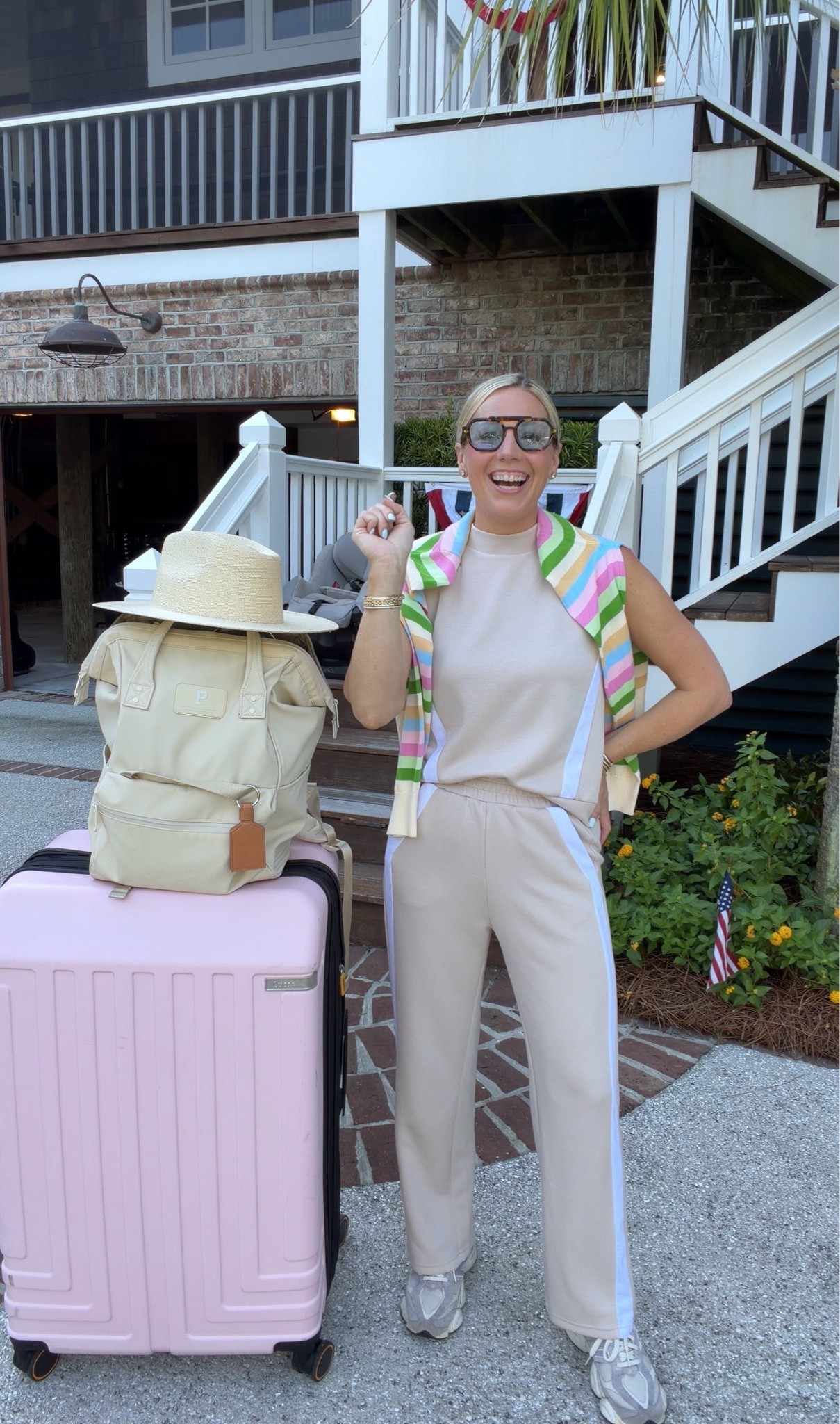Amazon travel fit- wearing size small
Cardigan- size Xs
Hat is Bandette band- use code Bobbi10
Shoes run TTS

#LTKPetite #LTKootd #LTKTravel