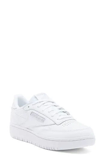 Reebok Club C Double Platform Sneaker in White/White/Cold Grey at Nordstrom Rack, Size 5.5 | Nordstrom Rack