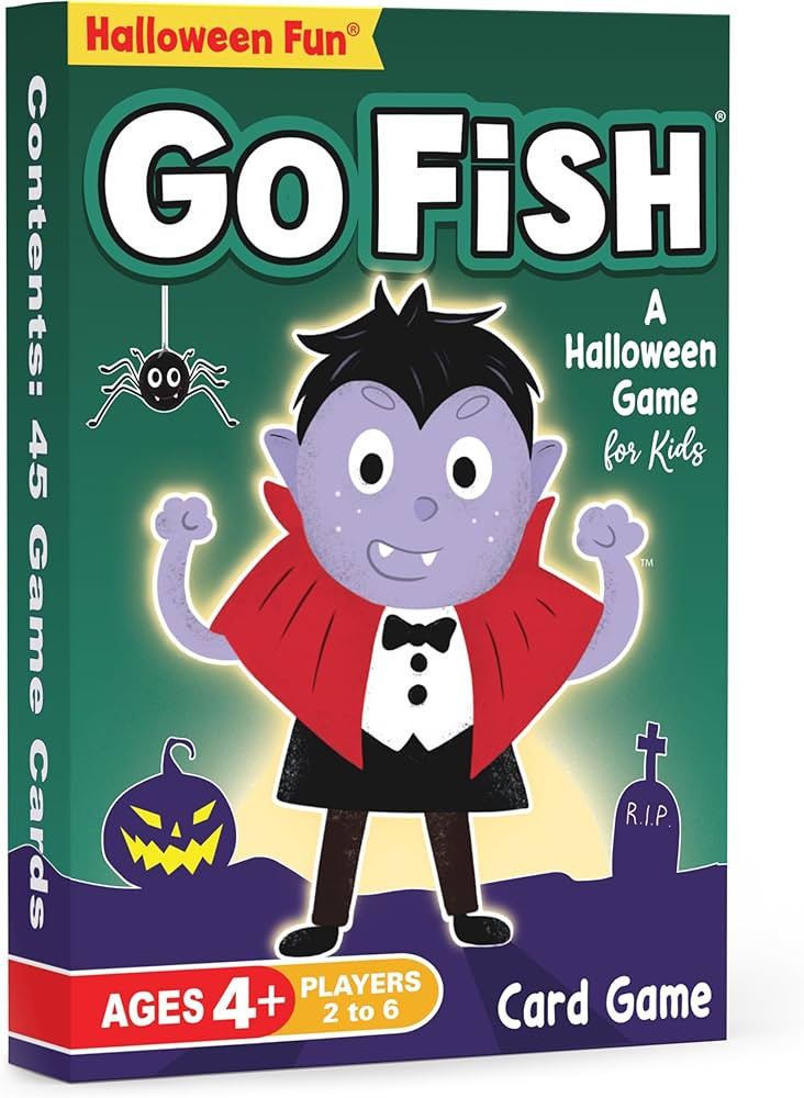 Halloween Fun Go Fish, a Family Game for Kids Ages 4 and Up - Play Go Fish, Old Maid and Slap Jac... | Amazon (US)