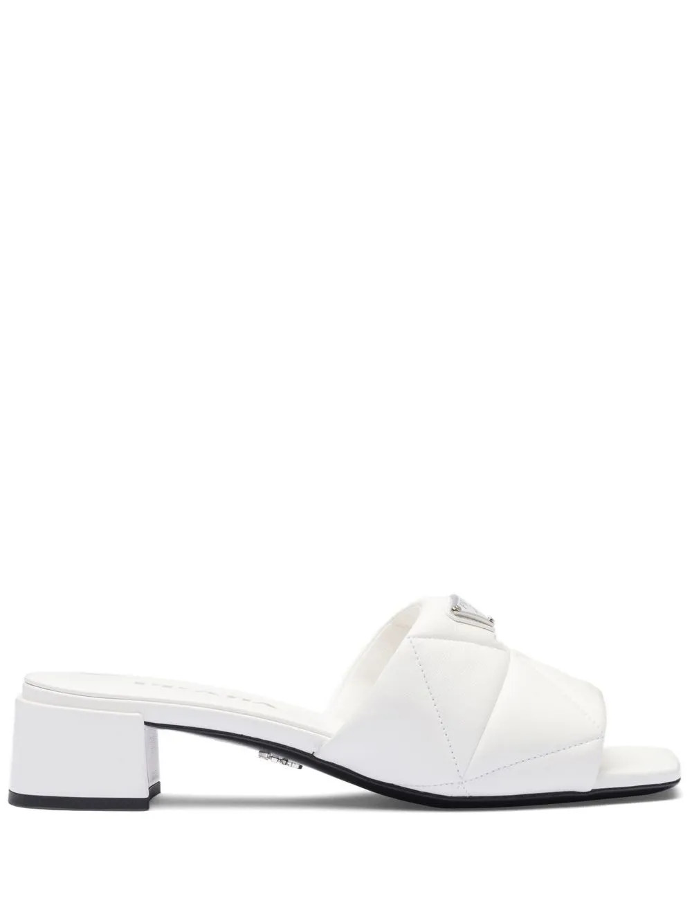 Prada Mules Mit Logo-Schild - Farfetch | Farfetch Global