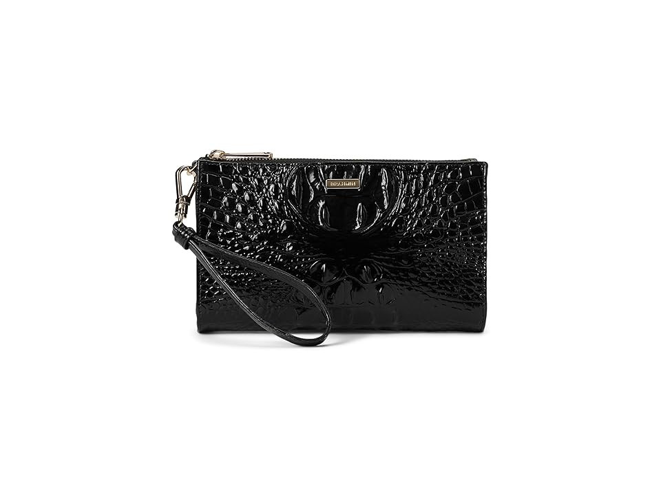 Brahmin Melbourne Daisy Clutch Women's Handbags Black, Leather | Zappos