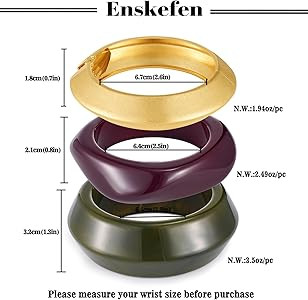 Acrylic Resin Bangles Bracelets for Women Wide Irregular Geometric Wristband Statement Bracelet P... | Amazon (US)