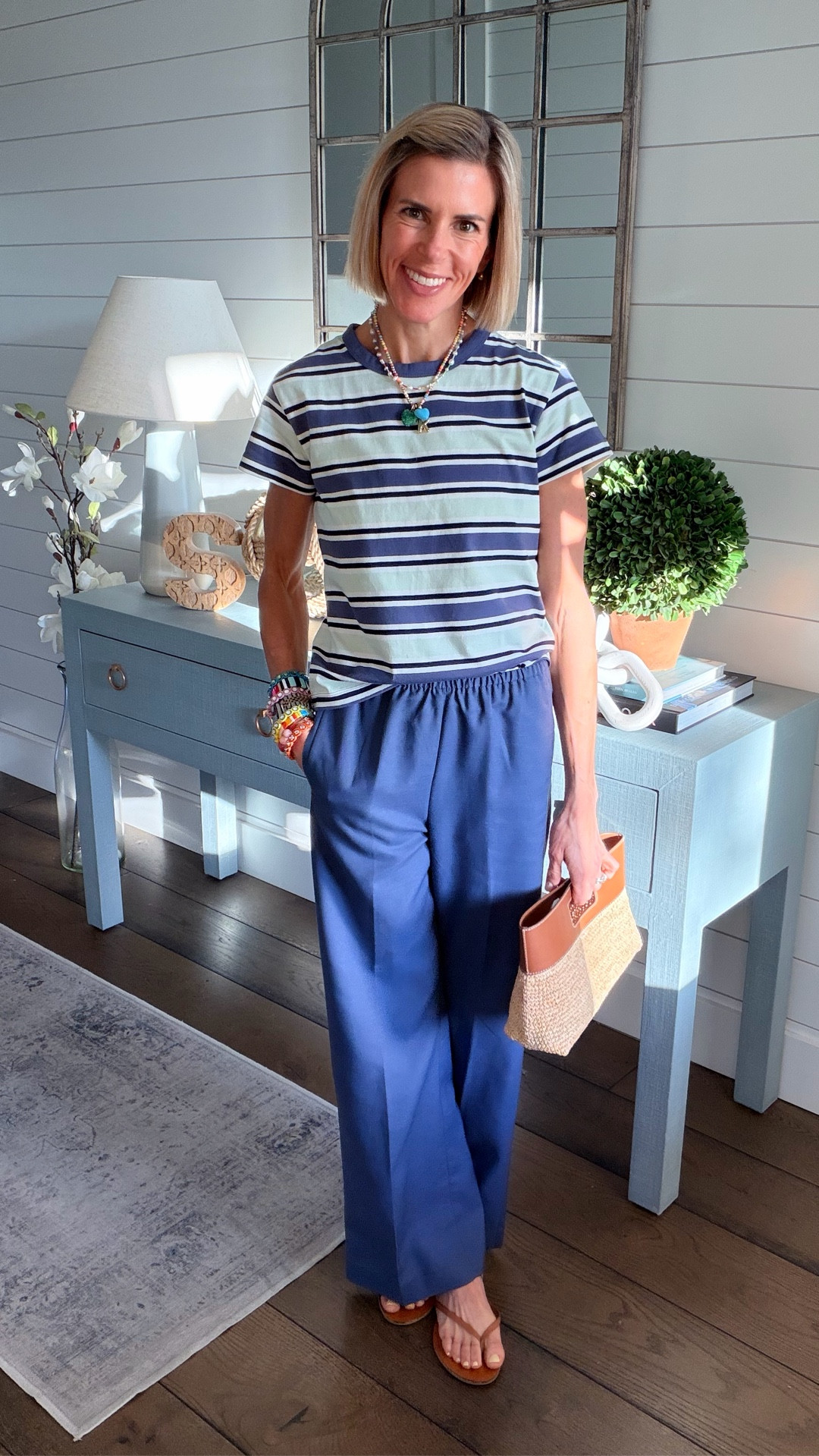 Love these colors and what a crisp clean Friday fit 💙 the t shirt is not online yet but as soon as it is I will let you all know!  Wearing XXS in the pants and pants bag and eventually T are all 40% off!!

#LTKgrwm #LTKSaleAlert #LTKootd
