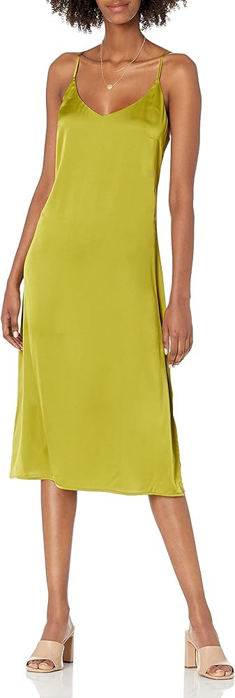 The Drop Women's Ana Silky V-Neck Midi Slip Dress | Amazon (US)