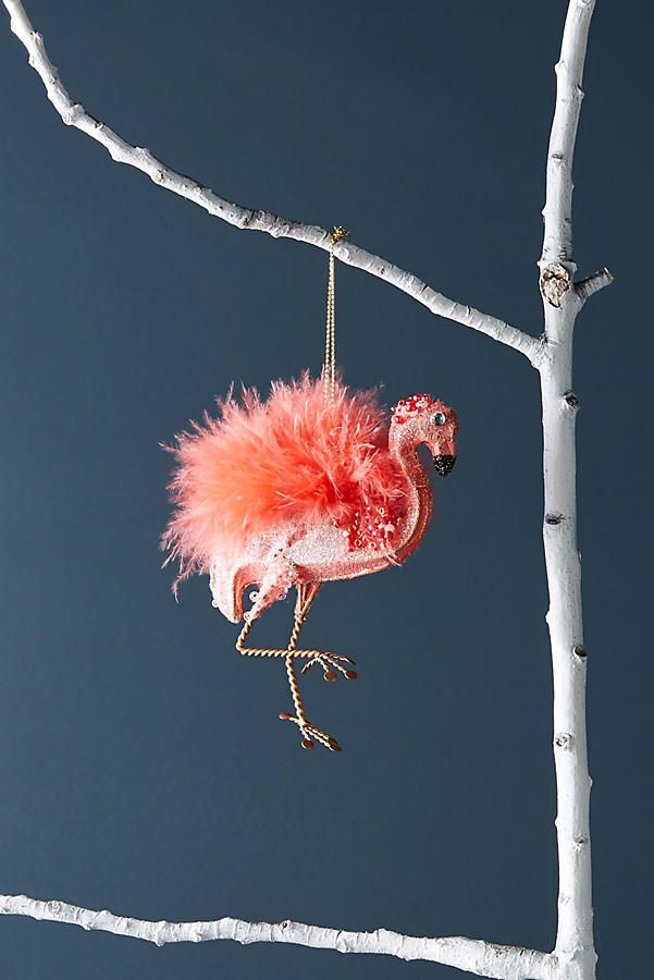 Feathered Flamingo Ornament | Anthropologie (US)