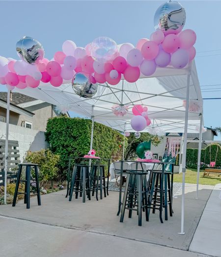Pictures from my daughter’s 6th birthday party! This was all DIY and super easy to do! 
DIY party. Party decorations. Cake Inspo. Disco Balls. Popstar Party. Flower Arrangement. Balloon Arch. EZ Up. Wooden Bar Stools. 

#LTKKids #LTKHome #LTKParties