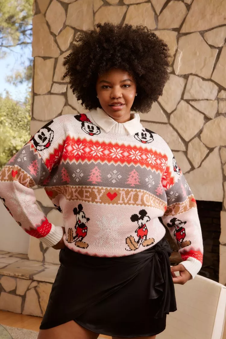 Plus size disney christmas sweaters sale