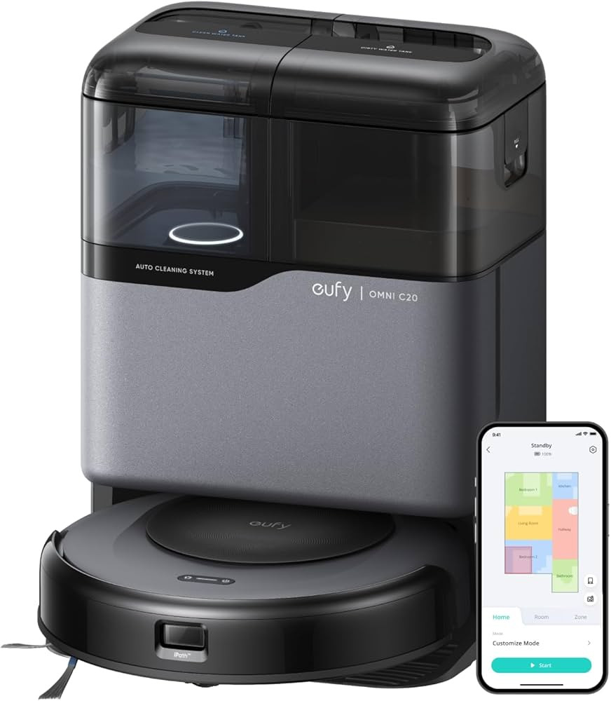 eufy Omni C20, Robot Vacuum Cleaner with Mop, All-in-One Station,7,000 Pa Powerful Suction, Ultra... | Amazon (UK)