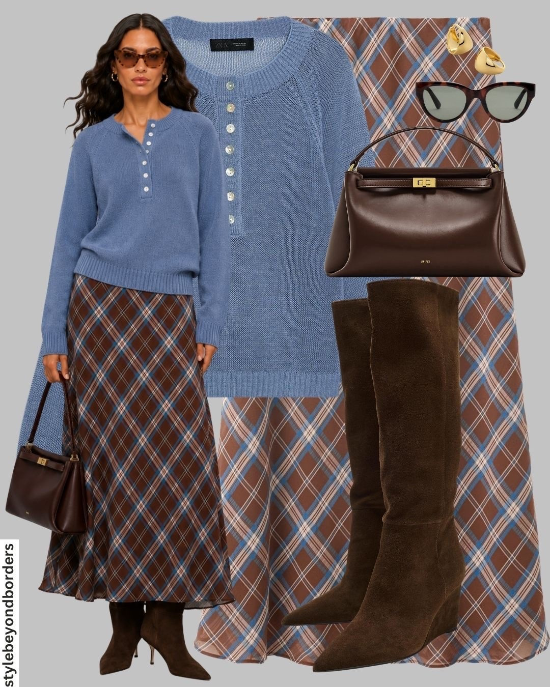 Blue and brown outfit styling 🦋🤎



Tags: blue cardigan, blue soft knit jumper, brown trousers, brown loafers, work outfit, chic formal look, classy outfit, elevated outfit, zara, checkered skirt

#LTKstyletip #LTKautumn #LTKtravel