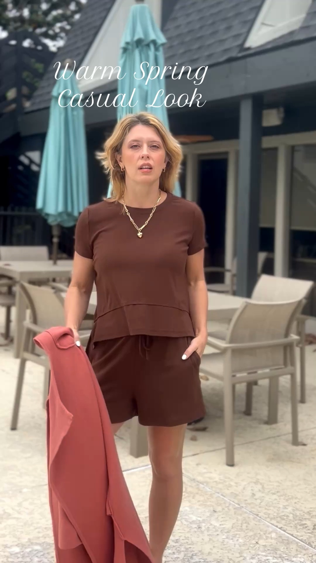 Stop your scroll for this chic and casual comfy outfit that will make you WANT to go run those errands! 

Comfy coffee colored set, add a soft coral coatigan and soft coral structured satchel (my @valentino carries diapers and wipes 😂) 

A pair of barely there sandals and touches of gold jewelry to make it polished without trying too hard! 

Check out all the pieces below 👇



#LTKootd #LTKgrwm #LTKmomlife