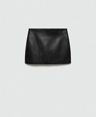 Mango Women's Leather-Effect Miniskirt - Macy's | Macy's