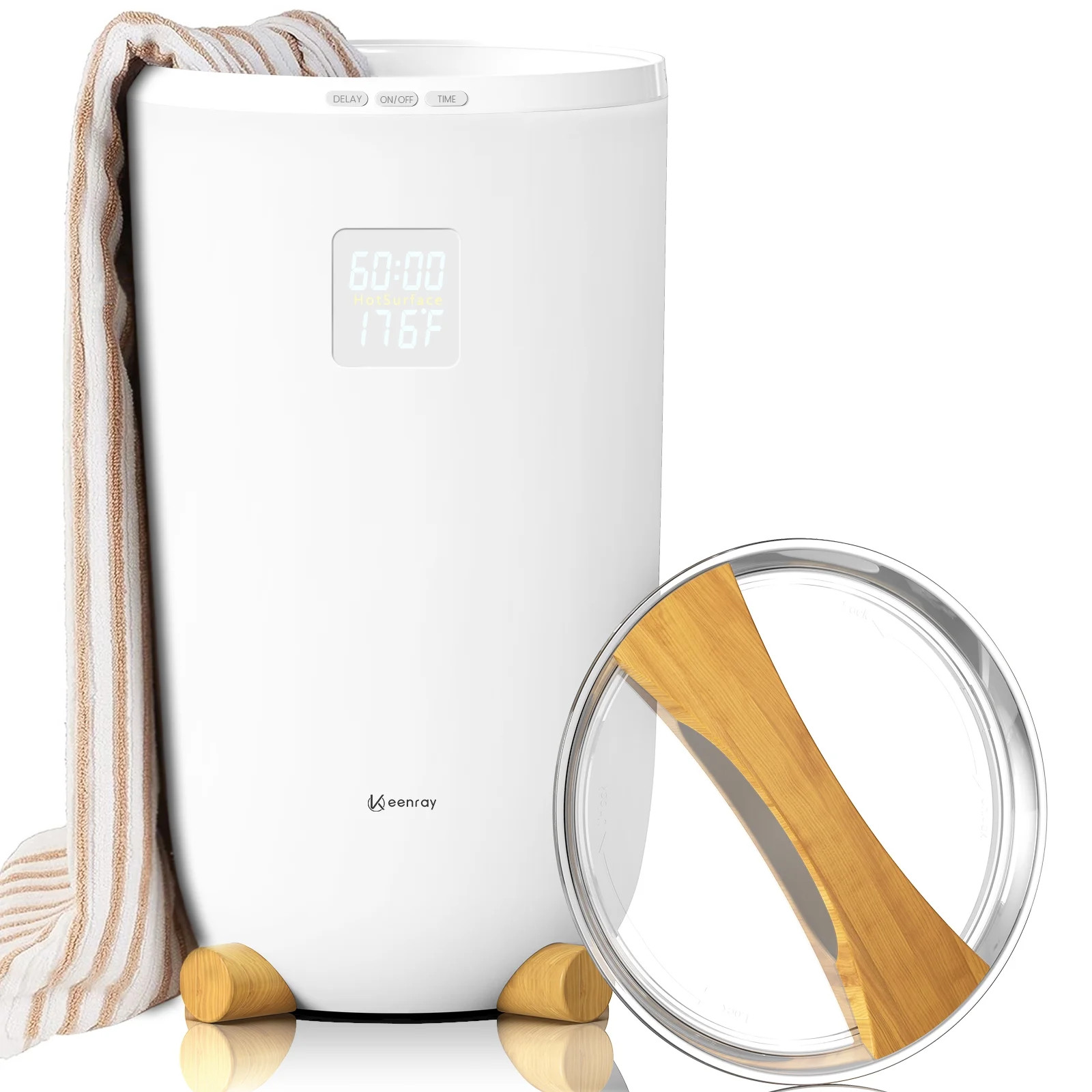 Keenray Towel Warmer for Bathroom, Luxury Towel Warmer Bucket with Timer, LED Display for Time an... | Walmart (US)