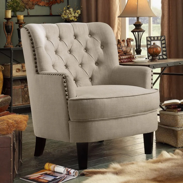 Brogyn 30'' Wide Tufted Wingback Chair | Wayfair North America
