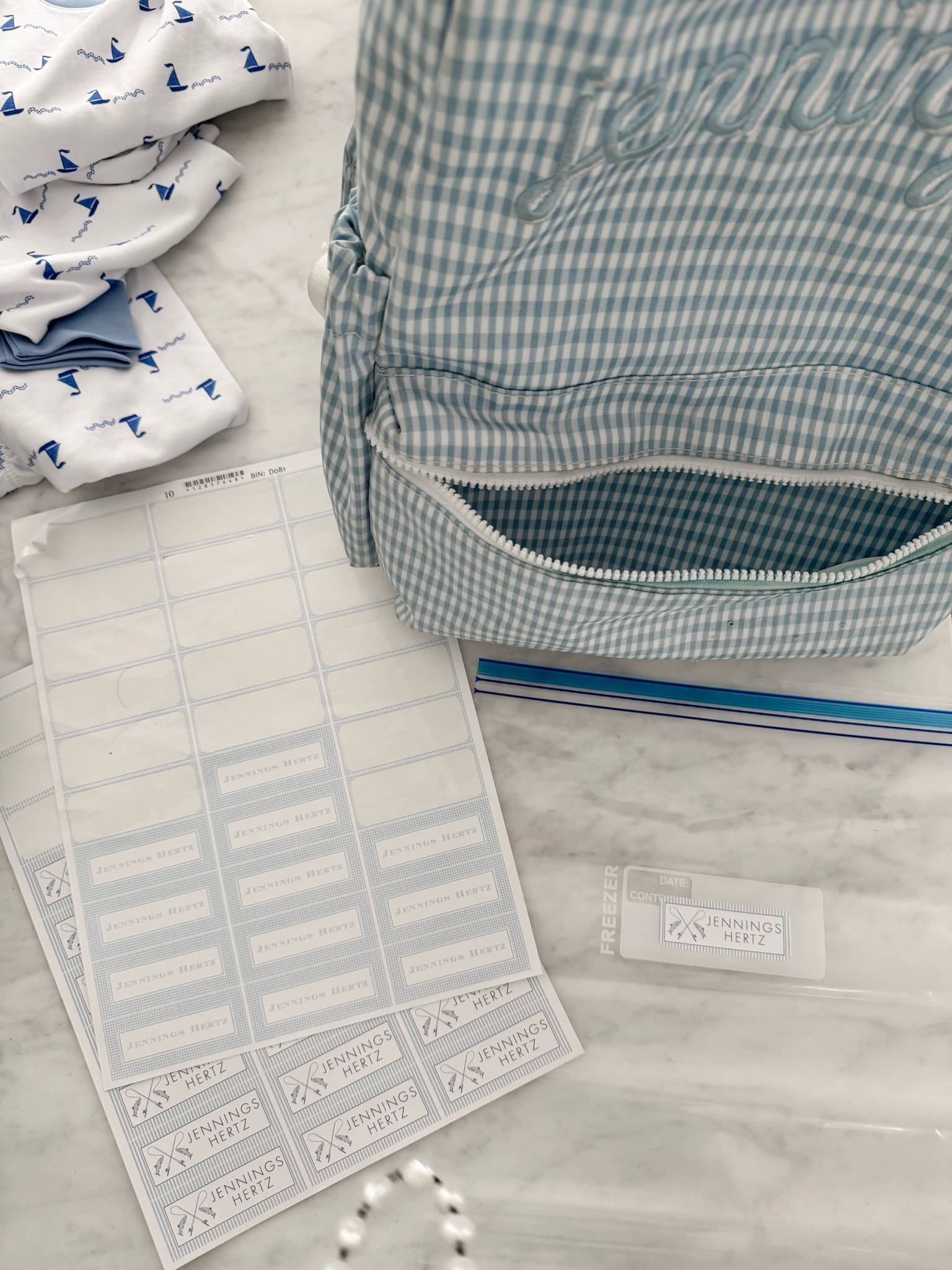 Camp time! Our favorite backpack and labels. 