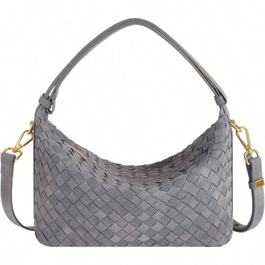 Suede Leather Handbag Women, Leather Woven Bag, Small Clutch Bag Suede Handbag, Underarm Purse To... | SHEIN