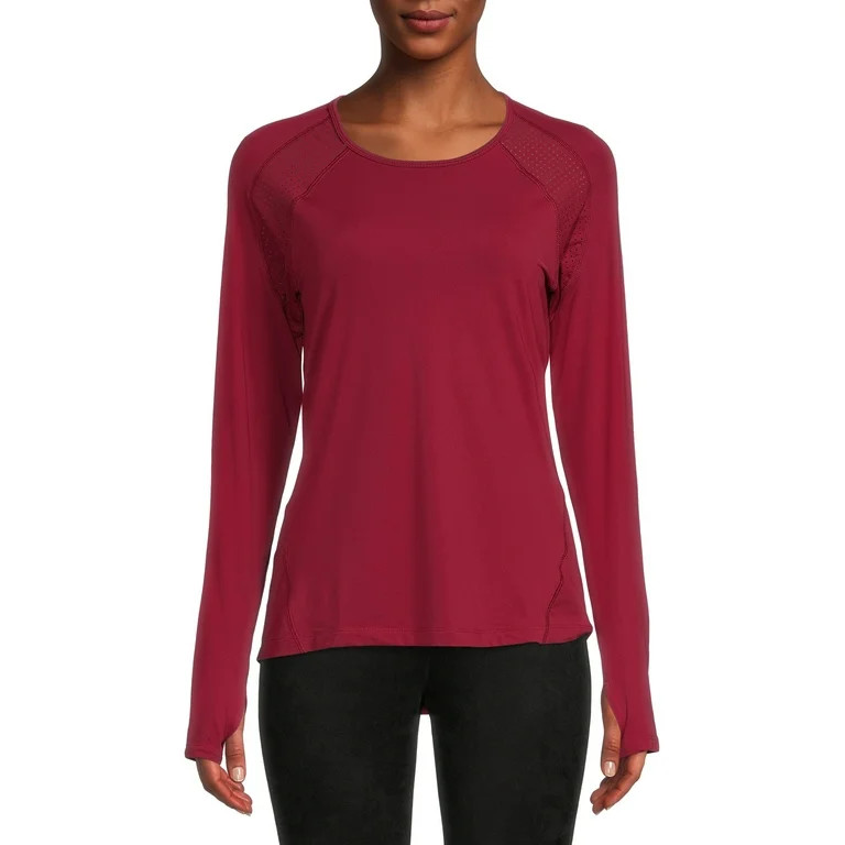 Avia Women's Long Sleeve Performance Tee - Walmart.com | Walmart (US)