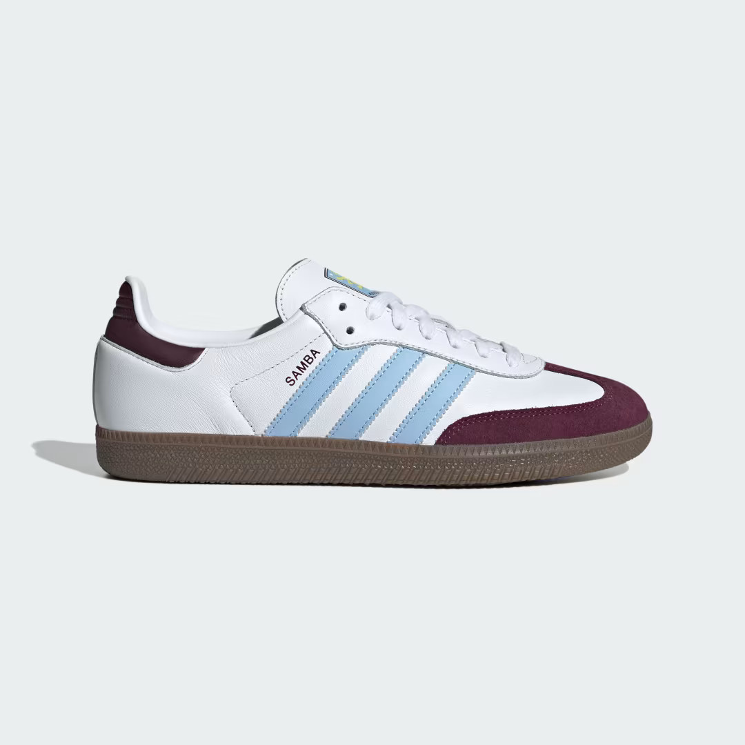 adidas Samba Aston Villa FC Shoes Cloud White 7.5 Unisex | adidas (US)