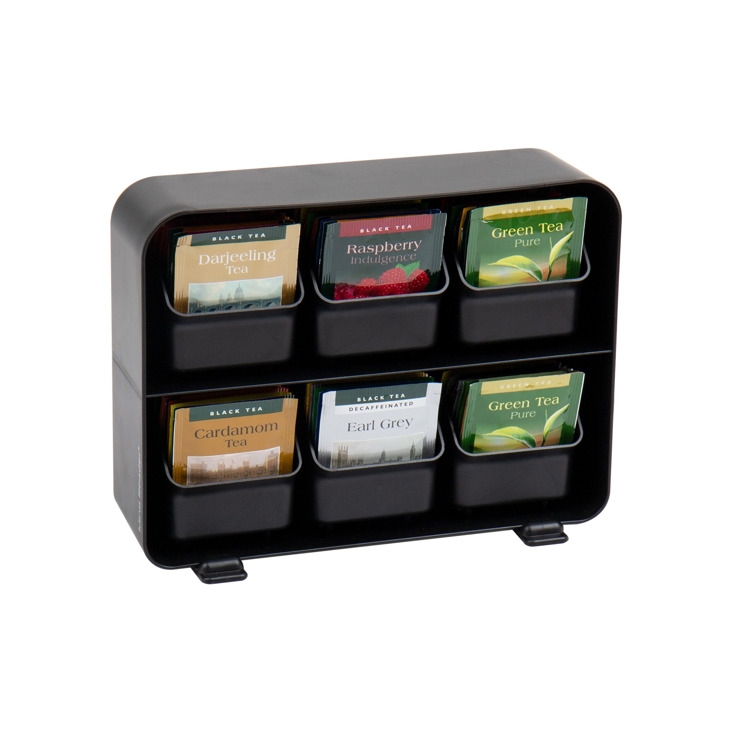 Mind Reader 2 Tier Tea Bag Organizer, Black - Compact and Accessible Design, Removable Drawers for Easy Visibility and Anti-Skid Bottom Rubber | Lowe's