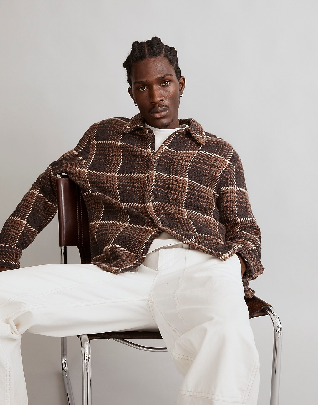 Twill Boxy Shirt-Jacket in Broken Plaid | Madewell