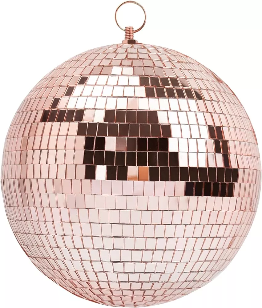 Big Mo's Toys Mirror Ball - Silver Hanging Disco Ball Party