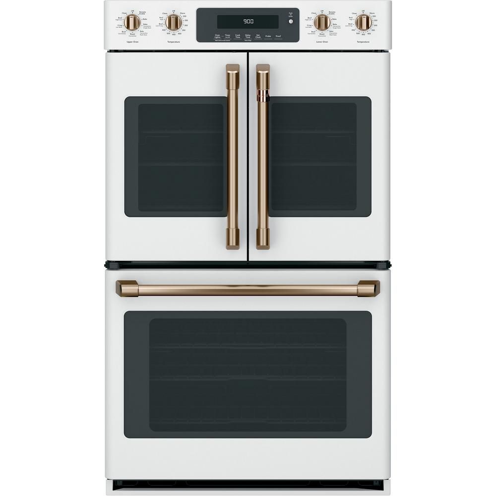 30 in. Double Electric Wall Oven with Convection Steam-Cleaning in Matte White, Fingerprint Resis... | The Home Depot